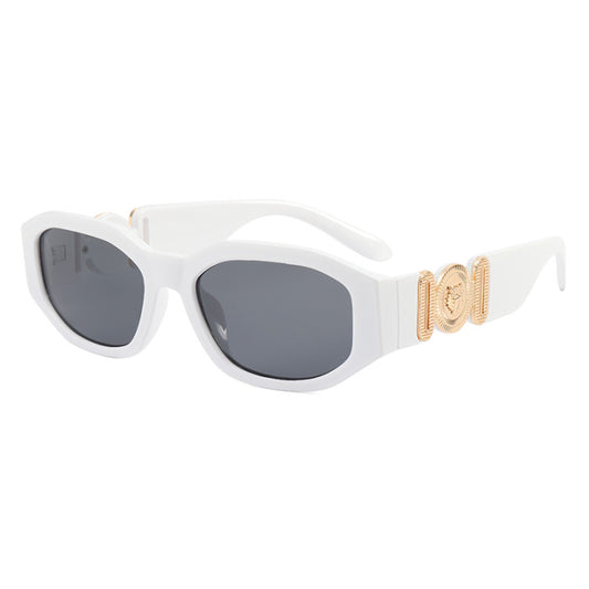 Designer inspired luxury polygon shaped sunglasses