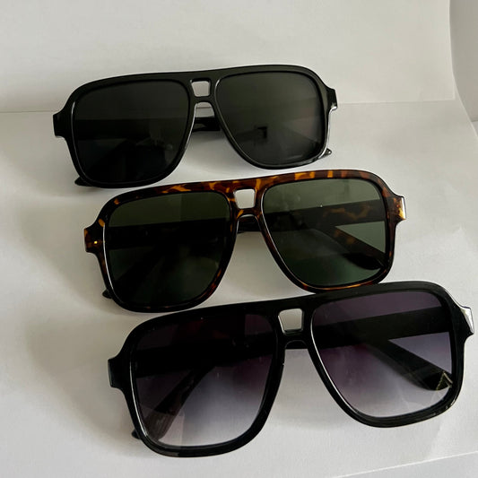 New oversized square aviator sunglasses