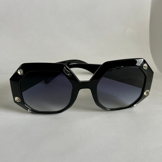Polygon bejeweled sunglasses