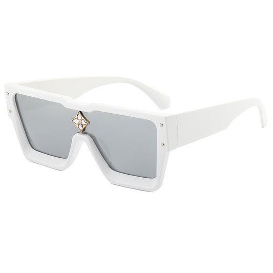 Hot girl sunglasses-white/ silver tint