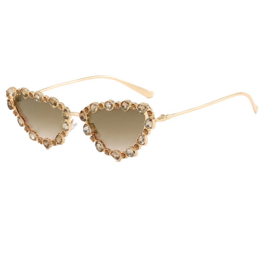 Barbie bling cat eye Glasses-gold