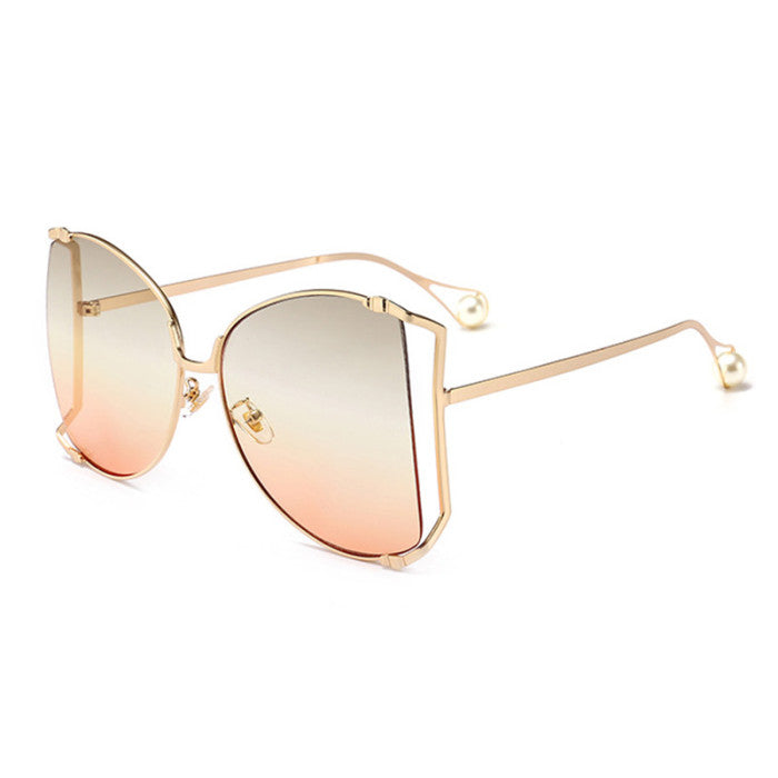 Womens Designer like Oversized sunglasses- three toned