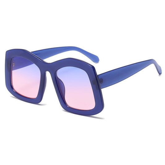 Women's irregular Oversized Sunglasses- purple