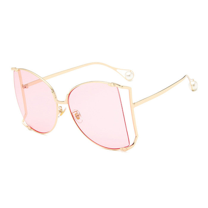 Womens Designer like Oversized sunglasses- pink