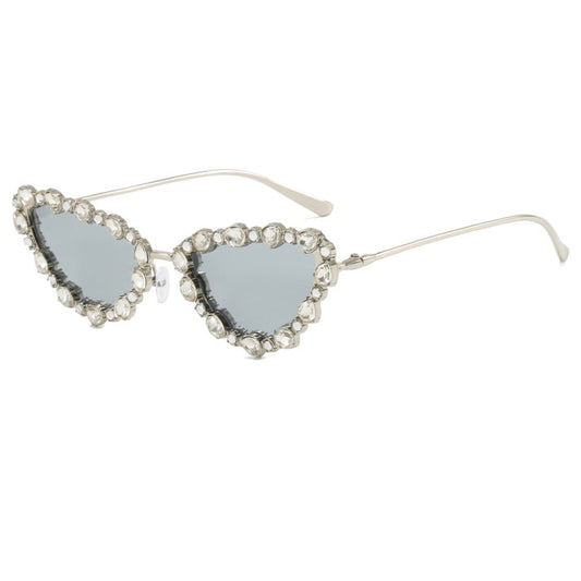 Barbie bling cat eye Glasses- silver