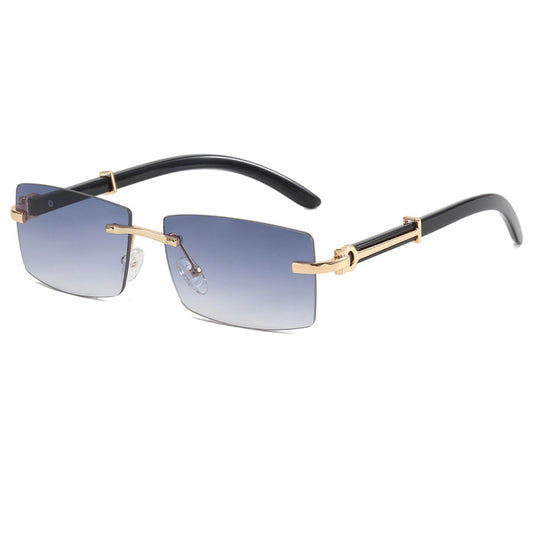 I’m a D Boy Rimless sunglasses-Black frame /blue tint