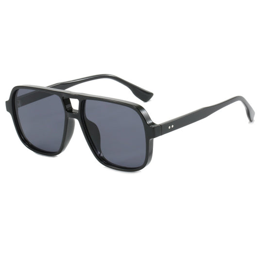 Unisex Flat top aviator sunglasses - black