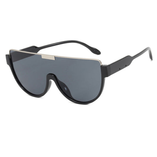 Womens Trendy Shield sunglasses - black