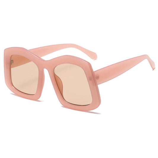 Women's irregular Oversized Sunglasses- pink