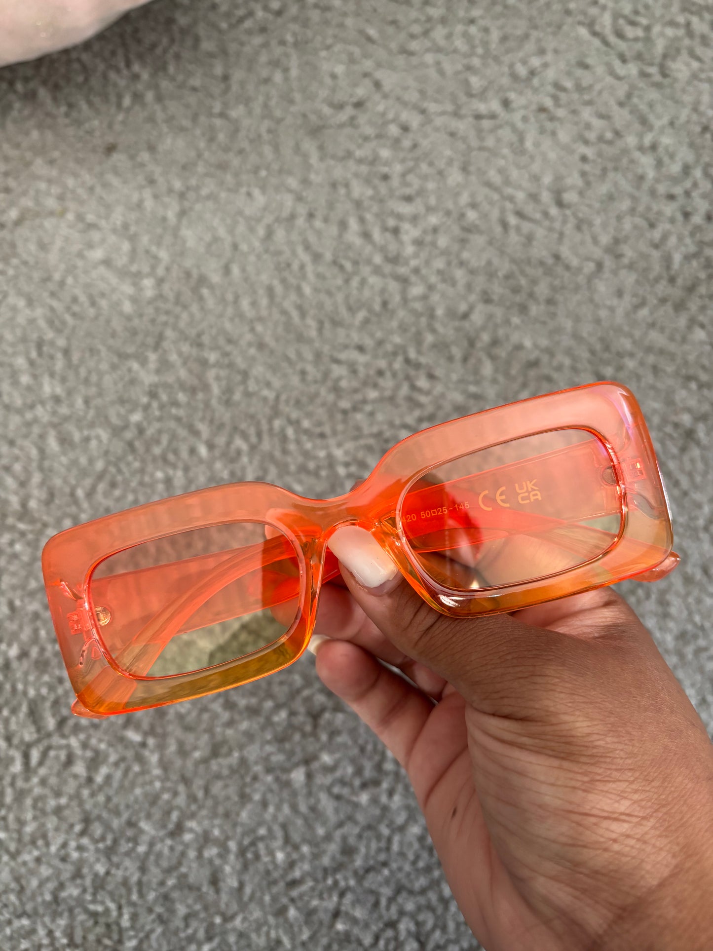 New Fall collection orange sunglasses